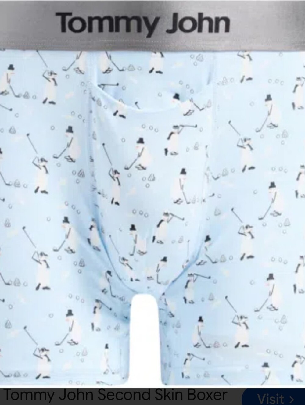 TOMMU JOHN SECOND SKIN BOXER  BRIEF;SLEEP SHORTS IN LIGHT BLUE /  SIZE:XL